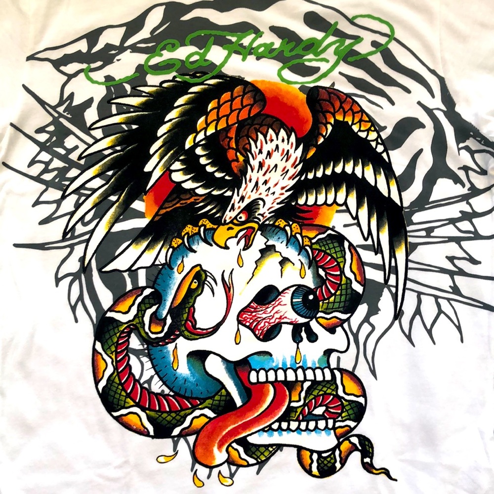 ED HARDY / EAGLE 🦅 / SKULL 💀 / EYEBALL 👁 /SNAKE 🐍 DESIGN / M 🍁